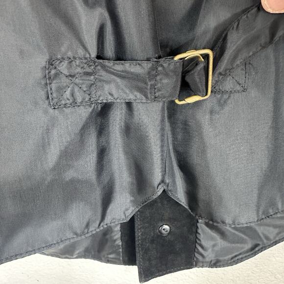 Vintage 90s Y2K City Streets Vest Men XL Black Suede Western Biker Waistcoat - Picture 5 of 8